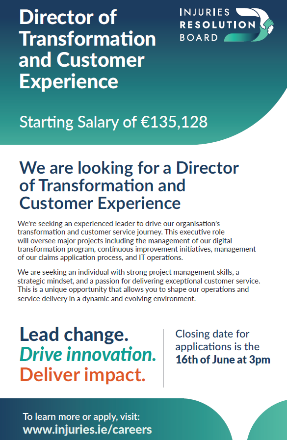We're Hiring a new Director of Transformation and Customer Experience